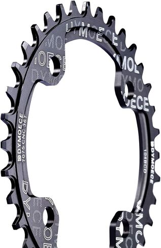 Narrow Wide Bike Single Chainring 104BCD 32T 34T 36T 38T for 9 10 11 Speed Round,Black/Red-Compatible with Most of Shimano and Sram Cranksets in Saudi Arabia