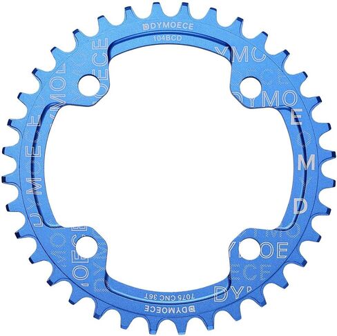 Narrow Wide Bike Single Chainring 104BCD 32T 34T 36T 38T for 9 10 11 Speed Round,Black/Red-Compatible with Most of Shimano and Sram Cranksets in Saudi Arabia