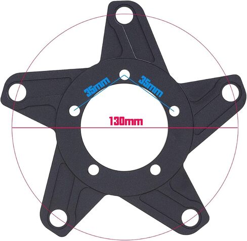 Motor Bike Gear Adapter 36V/48V mid Drive Chainring Spider 104BCD for bafang 8fun BBS01B BBS02B 250W 350W 450W 500W 750W in Saudi Arabia