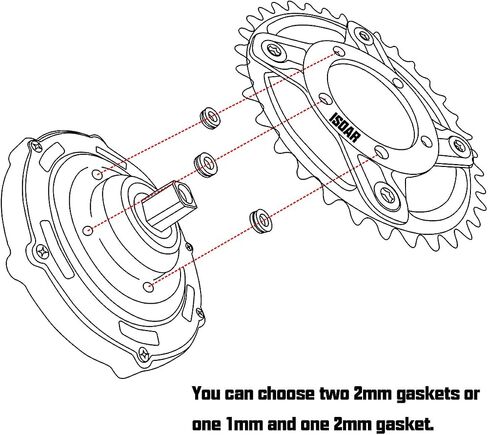 Motor Bike Gear Adapter 36V/48V mid Drive Chainring Spider 104BCD for bafang 8fun BBS01B BBS02B 250W 350W 450W 500W 750W in Saudi Arabia