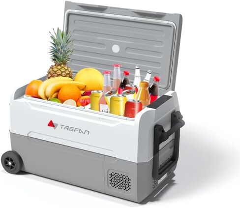 ثلاجة سيارة سعة 35 لتر/37 لتر - مبرد 4℉~68℉ 12 فولت مع منطقة مزدوجة وضاغط 110-240 فولت تيار متردد 12 فولت/24 فولت تيار مستمر، ثلاجة سيارة RV للسفر والتخييم وركوب القوارب in Kuwait