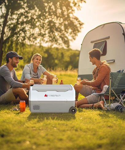 ثلاجة سيارة سعة 35 لتر/37 لتر - مبرد 4℉~68℉ 12 فولت مع منطقة مزدوجة وضاغط 110-240 فولت تيار متردد 12 فولت/24 فولت تيار مستمر، ثلاجة سيارة RV للسفر والتخييم وركوب القوارب in Kuwait