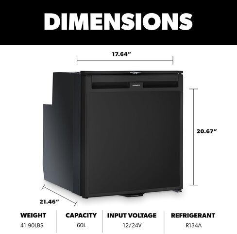 DOMETIC CoolMatic CRX Pro 0065T | Black | 57L with 6L of Optional Freezer Space | 3-in-1 Durable, Versatile, Truck Compressor Refrigerator/Freezer | CRX PRO 65 in Kuwait