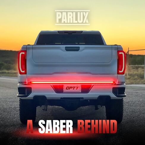 OPT7 60" Redline Parlux Triple Row LED Tailgate Light Bar w/Sequential Amber Turn Signal, Weatherproof Rigid Aluminum Frame Light Strip for Trucks, Pickup - Full Function Reverse Brake Running in Saudi Arabia