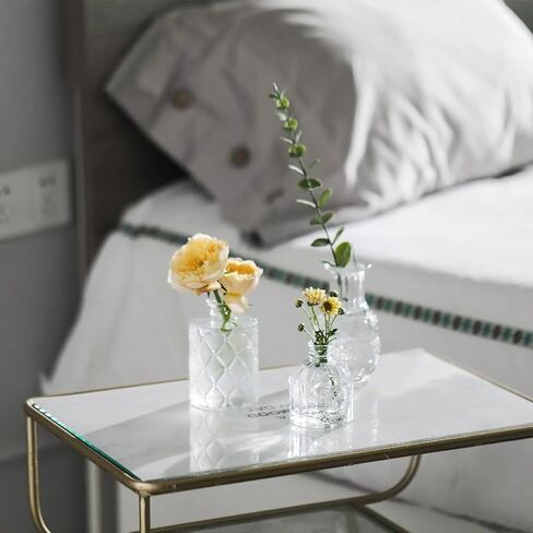 Glass Bud Vases Set of 10, Bud Vases in Bulk, Small Flower Vases, Wedding Centerpiece Table Decorations, Bud Vase, Vintage vase, Small Vases for Flowers, Flower Vases for Centerpieces. in Saudi Arabia
