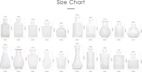 Glass Bud Vases Set of 10, Bud Vases in Bulk, Small Flower Vases, Wedding Centerpiece Table Decorations, Bud Vase, Vintage vase, Small Vases for Flowers, Flower Vases for Centerpieces. in Saudi Arabia