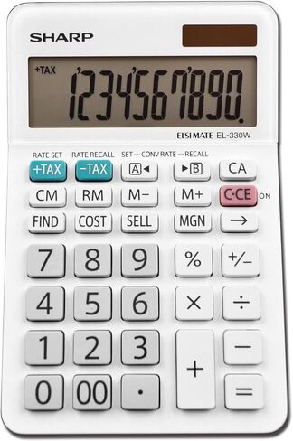 Sharp El330wb El-330Wb Desktop Calculator, 10-Digit LCD (Shrel330wb) in Saudi Arabia