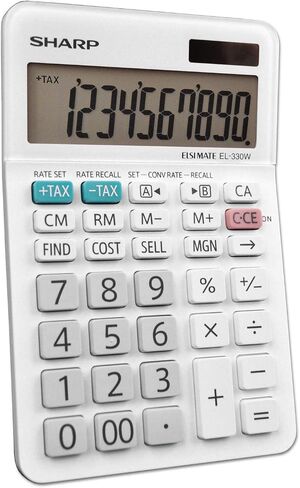 Sharp El330wb El-330Wb Desktop Calculator, 10-Digit LCD (Shrel330wb) in Saudi Arabia
