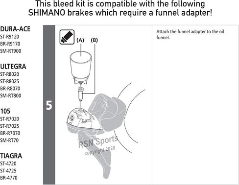Bleed Kit for Shimano Hydraulic Road Gravel Mountain Bike Brakes with 60ml Mineral Oil in Kuwait