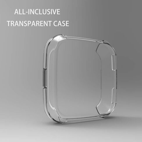 3 عبوات من واقي الشاشة المتوافق مع Fitbit Versa، جراب GHIJKL فائق النحافة الناعم بغطاء كامل لهاتف Fitbit Versa in Kuwait