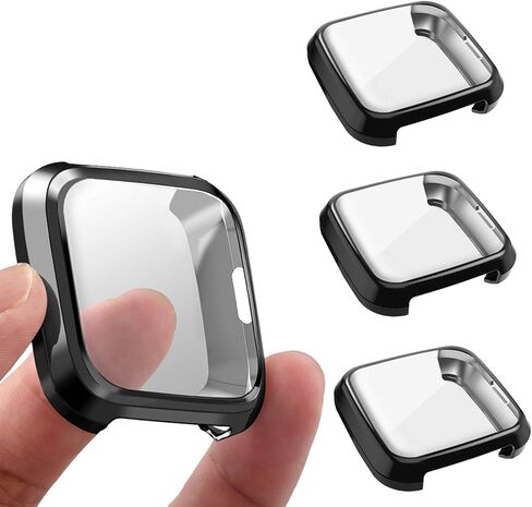 3 عبوات من واقي الشاشة المتوافق مع Fitbit Versa، جراب GHIJKL فائق النحافة الناعم بغطاء كامل لهاتف Fitbit Versa in Kuwait
