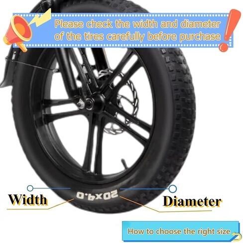 أنبوب دراجة سميك 20 × 4.0 أنابيب إطارات شديدة التحمل مقاس 20 × 4 متوافقة مع الأنابيب الداخلية 20 × 4 20 × 4 1/4 20 × 4.25 20 × 4.3 20 × 4.4 20 × 4.5 للدراجة الكهربائية مقاس 20 بوصة ودراجة الثلج ودراجة الشاطئ - عبوتان in Saudi Arabia