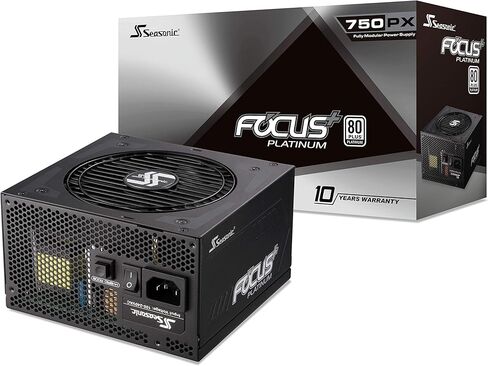 Seasonic FOCUS Plus 750 Platinum SSR-750PX 750W 80+ Platinum ATX12V & EPS12V وحدات كاملة 120 مم FDB مروحة مدمجة بحجم 140 مم مزود طاقة in Kuwait