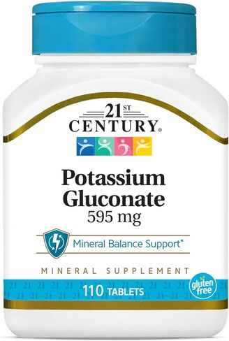 21st Century Potassium 595 mg Tablets, 110 Count (Pack of 3) in Saudi Arabia