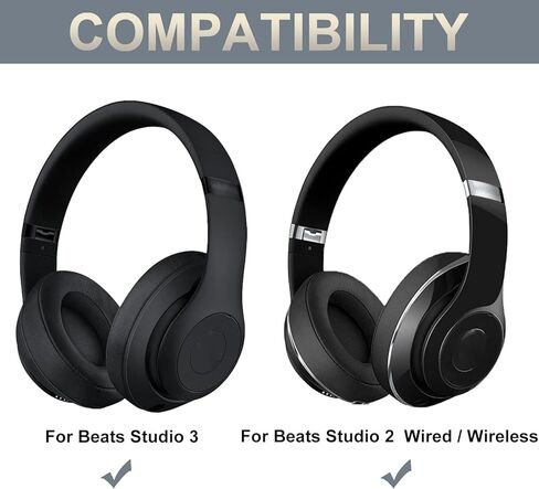 Studio 2/3 Replacement Ear Pads Cushions for Beats Studio 2 & Studio 3(B0500 B0501) Wired&Wireless Headphones,Ear Cushions with Soft Protein Leather, Noise Isolation Memory Foam(Floral Brown) in Kuwait