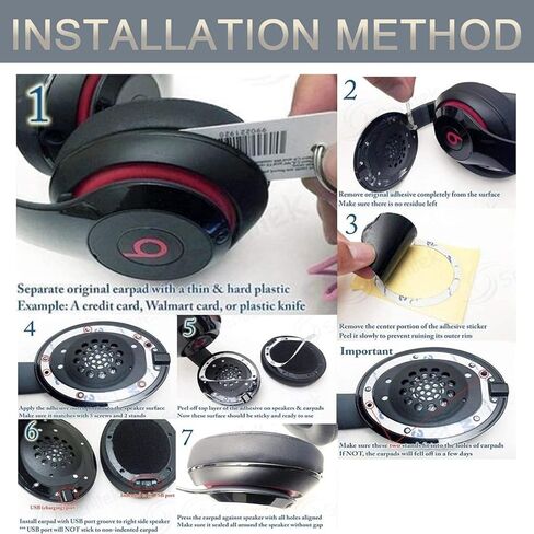 Studio 2/3 Replacement Ear Pads Cushions for Beats Studio 2 & Studio 3(B0500 B0501) Wired&Wireless Headphones,Ear Cushions with Soft Protein Leather, Noise Isolation Memory Foam(Floral Brown) in Kuwait