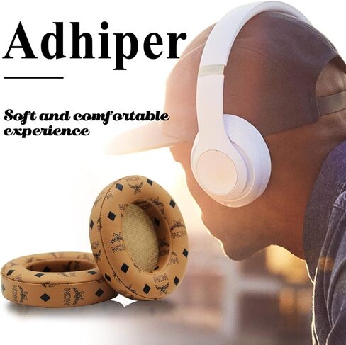 Studio 2/3 Replacement Ear Pads Cushions for Beats Studio 2 & Studio 3(B0500 B0501) Wired&Wireless Headphones,Ear Cushions with Soft Protein Leather, Noise Isolation Memory Foam(Floral Brown) in Kuwait