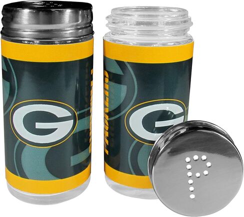 NFL Siskiyou Sports Fan Shop Green Bay Packers طقم شواء قطعتين مع باب خلفي ملح وفلفل هزاز مقاس واحد بلون الفريق in Kuwait