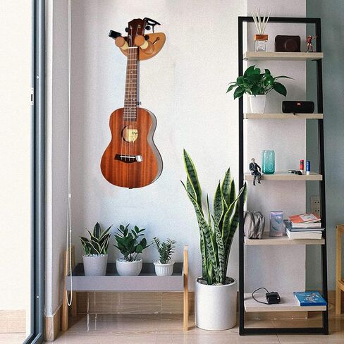 Guitar Wall Mount, Solid Wood Guitar Hook Holder, Adjustable Size Guitar Hanger for Acoustic, Guitar, Ukulele, Mandolin, Bass, Banjo in Saudi Arabia