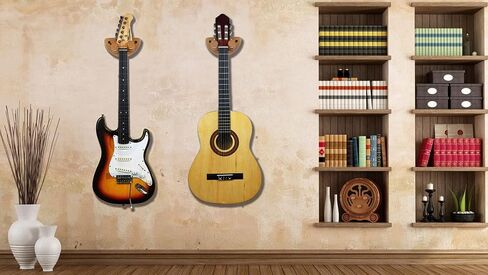 Guitar Wall Mount, Solid Wood Guitar Hook Holder, Adjustable Size Guitar Hanger for Acoustic, Guitar, Ukulele, Mandolin, Bass, Banjo in Saudi Arabia