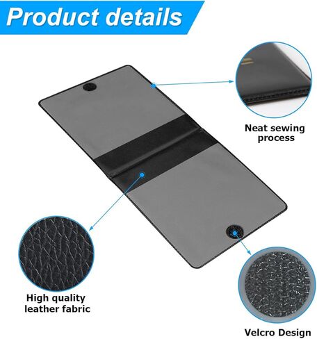 حامل تسجيل وتأمين السيارة، منظم صندوق قفازات تلقائي مكون من قطعتين مع إغلاق مغناطيسي، ضروري للسيارات لرخصة القيادة والبطاقات، عالمي لدراجة نارية شاحنة الدفع الرباعي (أسود) in Kuwait