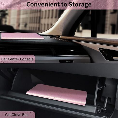 حامل بطاقة تسجيل السيارة والتأمين، صندوق القفازات التلقائي، منظم المستندات، حافظة ترخيص السيارة من جلد البولي يوريثان مع 7 مقصورات وأخدود القلم والإغلاق المغناطيسي (رخام) in Kuwait