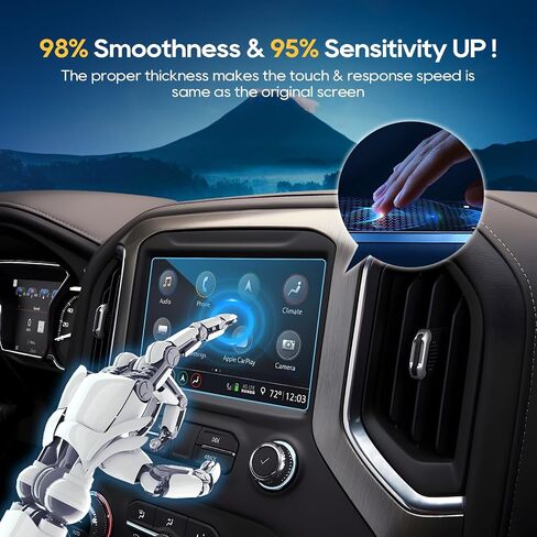 LFOTPP يناسب 2019 2020 2021 2022 GMC Sierra 1500 8 بوصة IntelliLink واقي شاشة ملاحة السيارة، 2022 GMC Terrain AT4 واقي شاشة لمس مركزي من الزجاج المقسى مضاد للخدش عالي الوضوح in Kuwait