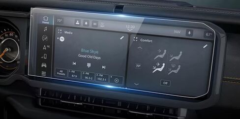 واقي شاشة متوافق مع سيارة جيب رانجلر 2024، شفاف عالي الدقة، مضاد للخدش، ملحقات عرض الوسائط المتعددة متوافقة مع شاشة لمس رانجلر 12.3 بوصة in Kuwait