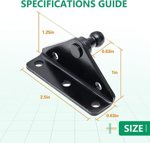 10 MM Ball Stud Mounting Bracket for Gas Strut, 4 Pack of Gas Shock Mounts Bracket Fit for Lift Support in Kuwait