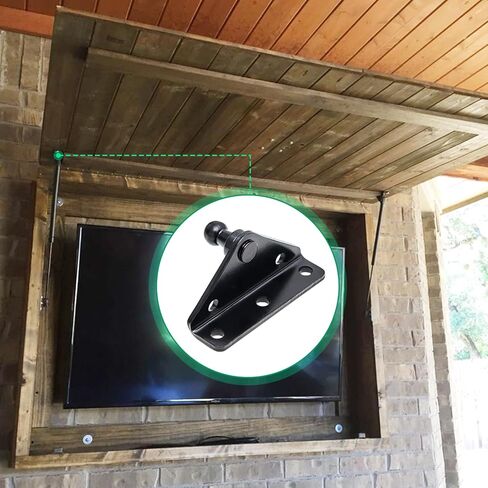 10 MM Ball Stud Mounting Bracket for Gas Strut, 4 Pack of Gas Shock Mounts Bracket Fit for Lift Support in Kuwait