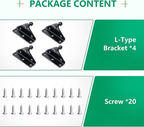 10 MM Ball Stud Mounting Bracket for Gas Strut, 4 Pack of Gas Shock Mounts Bracket Fit for Lift Support in Kuwait