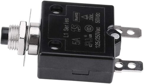 Aramox 5 A / 8 A / 10 A / 15 A / 18 A / 20 A / 30 A Thermal Switch Reset, Current Overload Protection Device Circuit Breaker Manual Reset Circuit Breaker Overcurrent Protector(20A) in Saudi Arabia