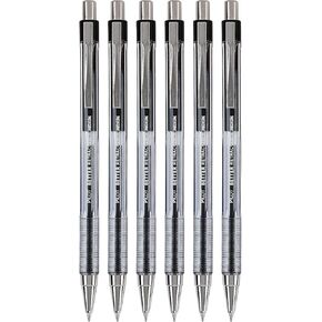 PILOT The Better Ball Point Pen Refillable & Retractable Ballpoint Pens, Medium Point, Black Ink, 6 PACK