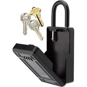 Kingsley KL313 Large Capacity Key Storage Box with Resettable Code, Water Resistant Realtor Key Lock Box for Spare Keys, Lock Box for Home, Apartment, AirBnB