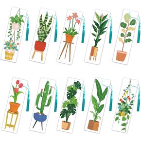 beinkmake 10Pcs Flower and Bird Diamond DIY Painting Bookmarks DIY Rhinestones Bookmark with Crystal Pendant for Beginner Crafts