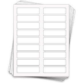 180 Labels for 2 oz Jars, 3.4 in x 0.93 in, Full Wrap, White Waterproof Vinyl