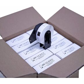 BETCKEY - Compatible Multipurpose Labels Replacement for Brother DK-1204 (2/3" x 2-1/8"), Use with Brother QL Label Printers [20 Rolls/8000 Labels]