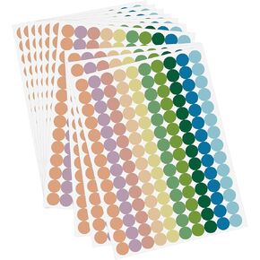Tallew 2800 Pieces 3/4 Inch 10 Color Diameter Color Coding Labels Polychrome Stickers Assorted Removable Stickers for Classrooms Offices Labeling Marking(Macaron Color)