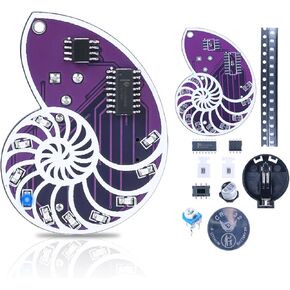 SMD Soldering Pratice Kit ، LED Seashell Design Soldering Project Kit ، مثالية لممارسة اللحام التعلم مرة أخرى