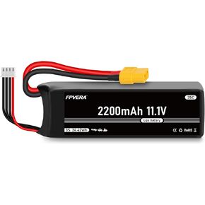 FPVERA 3s Lipo Battery 35C 2200mAh 11.1V Lipo Battery with XT60 Connector for Airplane RC Quadcopter Helicopter FPV Drone