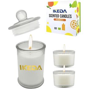 Scented Candles | 3pcs Nature Aroma Home Aromatherapy Candles Gifts Set | 80h Long Lasting Burn Time Soy Wax Candle for Bar, Birthday, Valentine, Christmas (Orange+Tea)