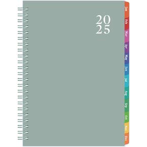 2025 Planner - 2025 Weekly Monthly Planner, Calendar Planner 2025 from January 2025 to December 2025 with Spiral Bound, Colorful Tabs, 6.4'' x8.5'' - Green