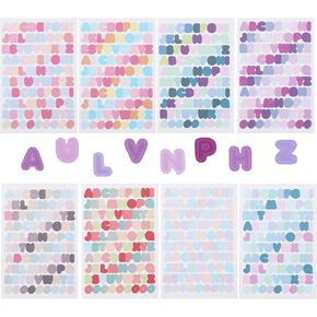 1320Pcs Alphabet Stickers, 15 Sheets Vinyl Letter Stickers, Colorful Letter Stickers Self Adhesive Alphabet Letter Stickers Waterproof, ABC Vinyl Sticker for Sign Notebook Classroom Decor Door