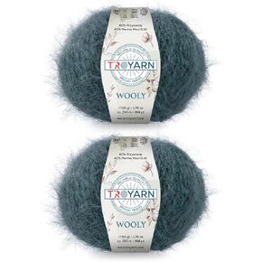 Wooly Yarn for Knitting, Desing for Scarves, Cozy Blankets, Natural Merino Wool Blend with Softness, Quality,Durability for Handmade Projects, Fine(2)/1.76 Oz(50gr)/164 Yd(150m)(11942 - Candy Pink)