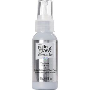 Gallery Glass Platinum Stained Glass 2 fl oz Brilliant Metallic Finish Paint, Perfect for Easy to Apply DIY Arts and Crafts, 19680