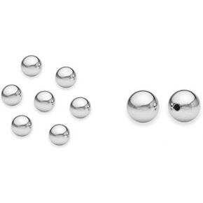 100pcs Adabele أصيلة 925 الجنيه الفضية الفضية السفلي Hypoallergenic سلس 2 مم (0.08 بوصة) صغيرة صغيرة مستديرة الفضفاض