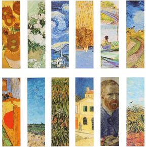 30PCs Paper Bookmarks for Women Men,Bookmarks Set for Book Lovers (Oil Painting)