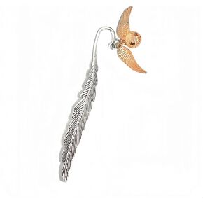 Beautiful Magic Golden Snitch Accessory Metal Feather Bookmarks, Unique Creative Bookmarks for Book Lovers, Meaningful Reading Gifts
