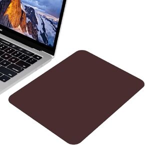 Origin-Joy Mouse Pad, Small PU Leather Mousepad with No Logo Design, Computer Mouse Mat with Non-Slip Suede Base for Gaming, Desk, Wireless, Laptop, Travel, Office (Dark Brown, 9.8" x 8.3")