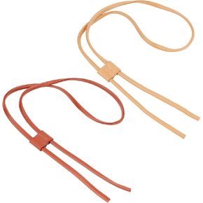 WADORN 2 Colors Leather Bag Drawstring Pull String, 48inch/122cm PU Leather Bucket Bag Drawstring Replacement Detachable Purse Strap Slide String Keeper Shoulder Bag Satchel Bunches Pocket Accessories